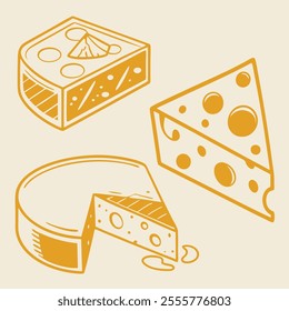 Cheese vector flat image. Cheese on white background