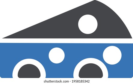 icono de color de glifo vector de queso