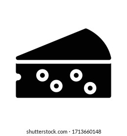 cheese vector glyph flat icon 