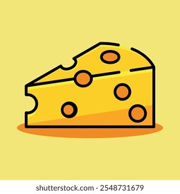 Ícone de design gráfico do vetor de queijo