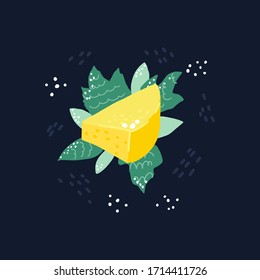 Cheese vector hand drawn illustration. Website, banner or poster template  