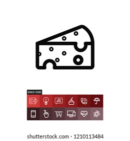 Cheese vector icon