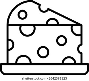 Ícone de vetor de queijo. Pode ser usado para impressão, aplicativos móveis e da Web.