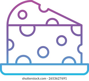 Ícone de vetor de queijo. Pode ser usado para impressão, aplicativos móveis e da Web.