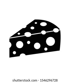 Cheese vector icon flat sign isolated on white illustration