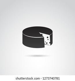 Cheese vector icon. Food illustration.