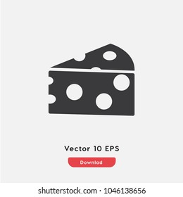Cheese vector icon. Food symbol. Best modern flat pictogram illustration for web and mobile apps design.