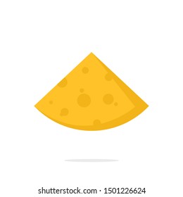 Cheese vector icon. Illustration of cheese isolated on white background