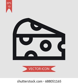 Cheese vector icon, illustration symbol