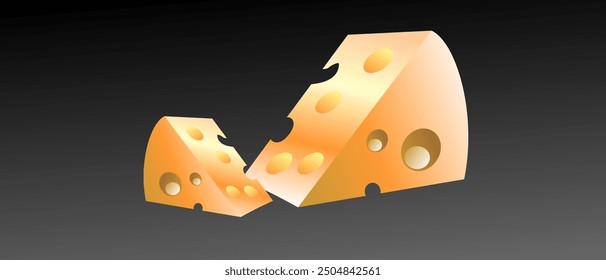 Cheese vector Icon Illustration.Fresh cheese  icon