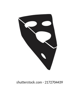 Cheese vector icon isolated on white background. Piece of cheese. 