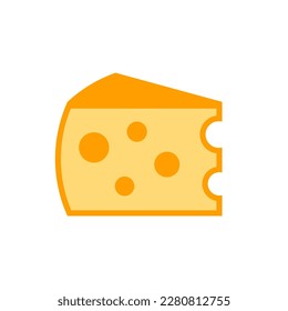 Cheese vector icon on white background