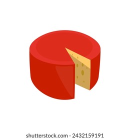 Cheese vector icon on white background.