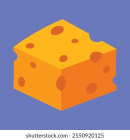 Icono de Vector de queso. pedazo de ilustración de queso. icono de queso sabroso