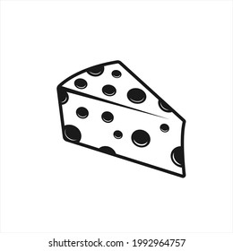 cheese vector icon. cheese sign on white background. cheese icon for web and app