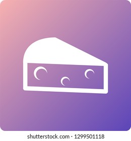 cheese vector icon. cheese single web icon on trendy gradient