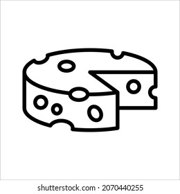 cheese vector icon for web and app. cheese sign on white background. eps 10