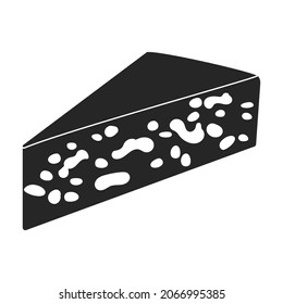 Icono vector de queso.Icono vector negro aislado en queso de fondo blanco.