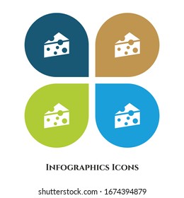 Cheese Vector Illustration icon for all purpose. Isolated on 4 different backgrounds.