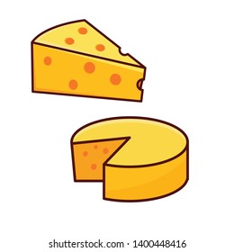 Cheese vector illustration isolated on white background. Cheese icon 