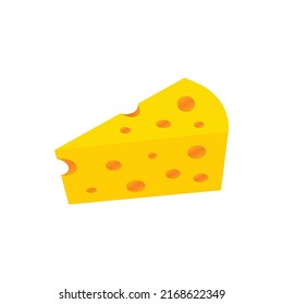 Ilustración vectorial de queso aislada en fondo blanco