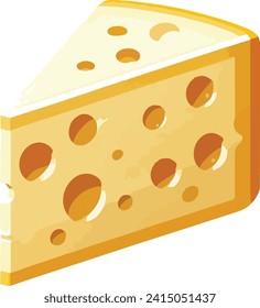 cheese vector illustration on white