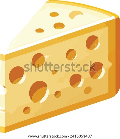 cheese vector illustration on white