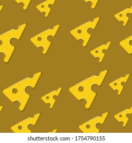 Cheese vector illustration. Seamless vector pattern. You can use it as background or print. Food illustration. Vector stock illustration. Cheese illustration. Cheese pattern