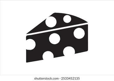 Käse, Vektorgrafik, Silhouette auf weißem Hintergrund
