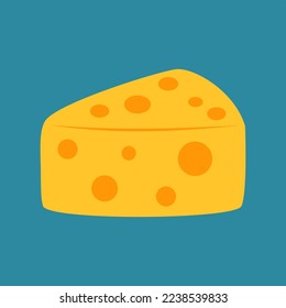 Vector de queso. Vector de queso salado aislado y sabroso.