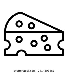 Cheese Vector Line Icon Design