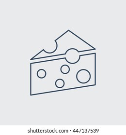 Cheese Vector Line Icon. Eps.-10.