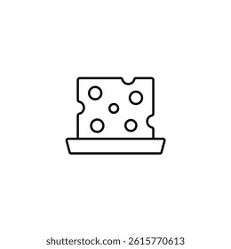 Cheese vector line icon icons design