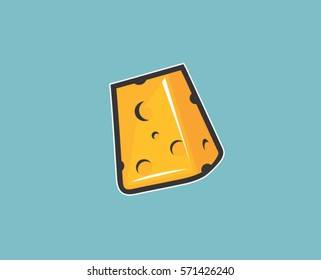 Cheese Vector Logo Illustration