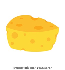 Cheese vector. Cheese on white background.