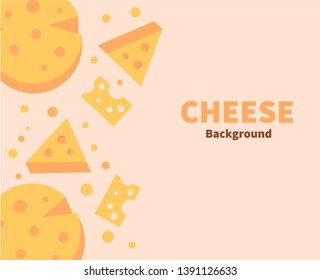 cheese vector on yellow background . cheese vector illustration