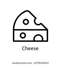 Cheese Vector       outline Icons. Simple stock illustration stock