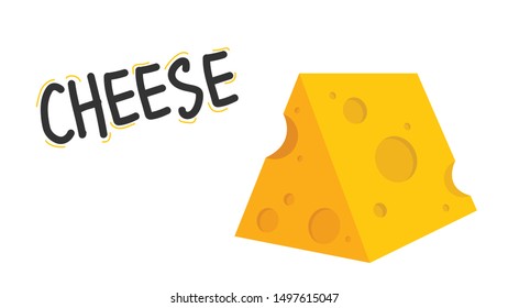 Cheese vector. Cheese poster. wallpaper. free space for text. background.