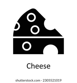 Cheese vector    Solid Icon Design illustration. Agriculture  Symbol on White background EPS 10 File