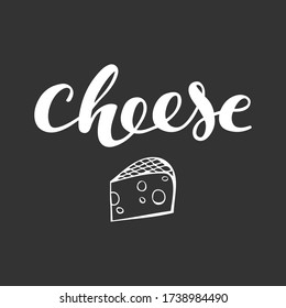 Cheese Vector Text, Hand Drawn Lettering