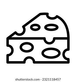 Icono De Línea Gruesa Del Vector De Queso Para Uso Personal Y Comercial.
