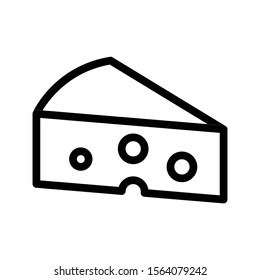 cheese vector thin line icon 
