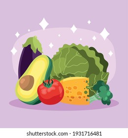 cheese and vegetables healthy foon