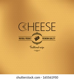 cheese vintage label design background 
