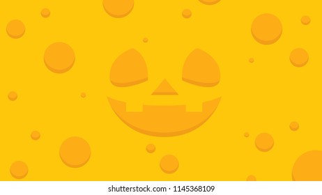 Cheese wallpaper vector. pumpkin face vector. background.