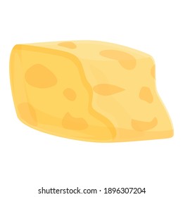 Icono de desperdicio de queso. Caricatura del icono del vector de residuos de queso para diseño web aislado en fondo blanco