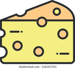 Cheese web icon. Isolated vector illustration. EPS 10.