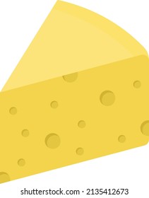Concepto de Wedge de queso, Triángulo Amarillo de diseño de iconos de color vectorial de queso, símbolo de Caseicultura, Signo de fábrica de producción de queso, productos lácteos y proceso de preservación de alimentos ilustración de existencias