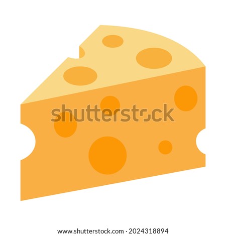 Cheese wedge icon isolated vector illustration on white background