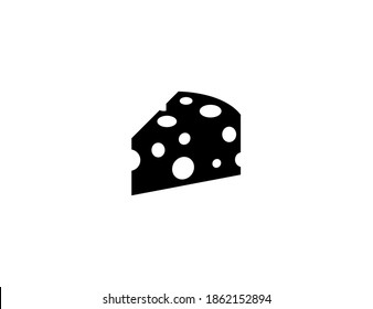 Cheese Wedge vector icon. Isolated cheese wedge illustration